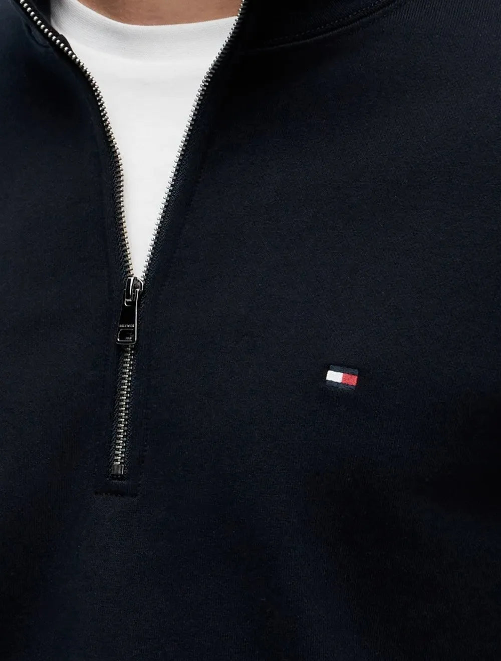 Moletom Tommy Hilfiger Masculino Essential Terry New Half Zip Azul Marinho