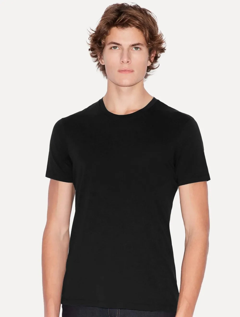 Camiseta Armani Exchange Masculina Slim Fit em Cotton Pima Preta