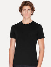 Camiseta Armani Exchange Masculina Slim Fit em Cotton Pima Preta