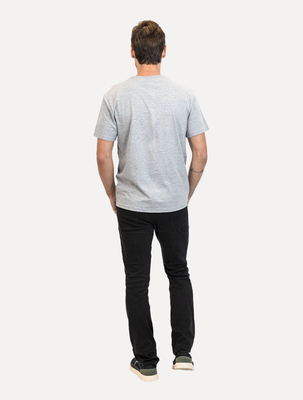 Camiseta Tommy Jeans Masculina Regular Athletic Club Cinza Mescla