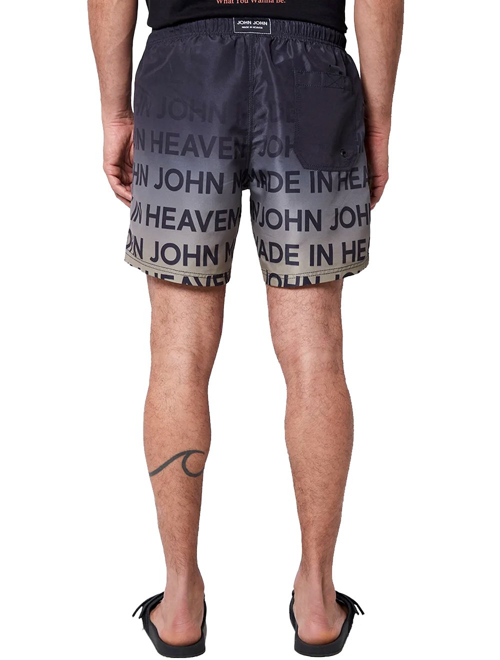 Short John John D'Água Masculino Reto Escape Route Preto