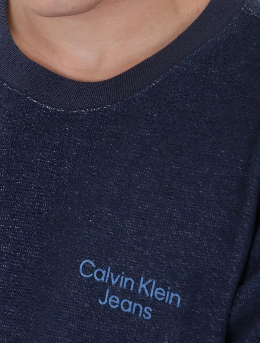 Moletom Calvin Klein Jeans Masculino Crewneck Sustainable Azul Marinho