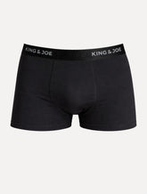Cueca King & Joe Boxer Lisa Black Waist Logo Preta Pack 2UN
