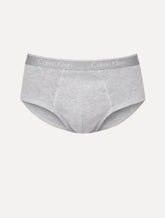 Cuecas Calvin Klein Brief Cotton Print Cinza Mescla Pack 2UN