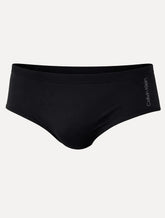 Sunga Calvin Klein Swimwear Slim Vertical Light Logo Pequeno Preta
