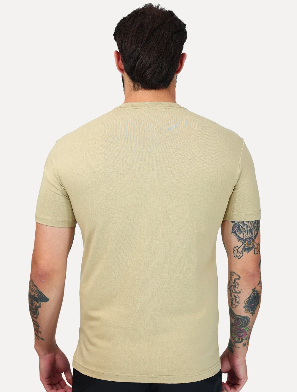 Camiseta King & Joe Masculina Premium Cotton Flex Estampada Cáqui