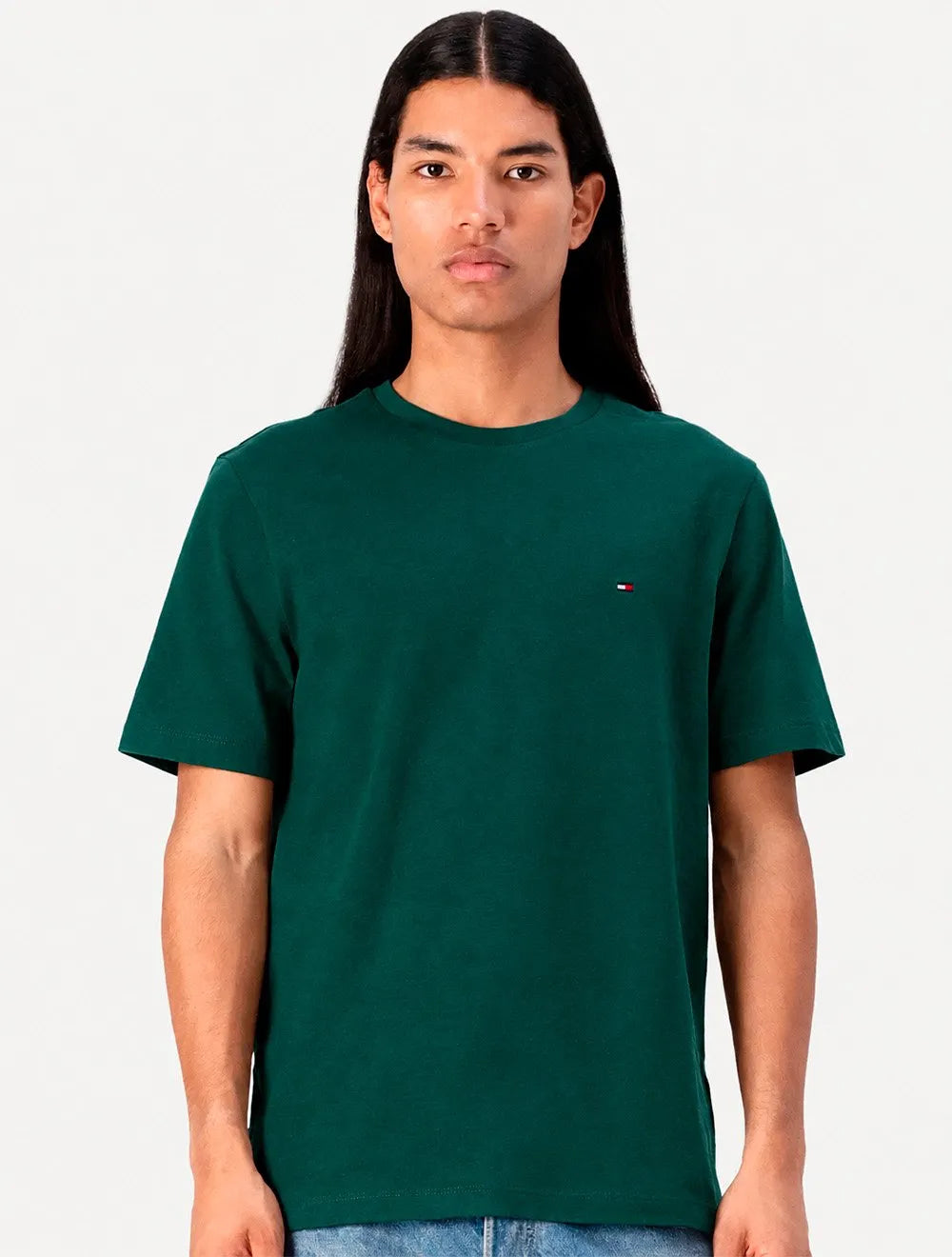 Camiseta Tommy Hilfiger Masculina Essential Cotton Verde Médio