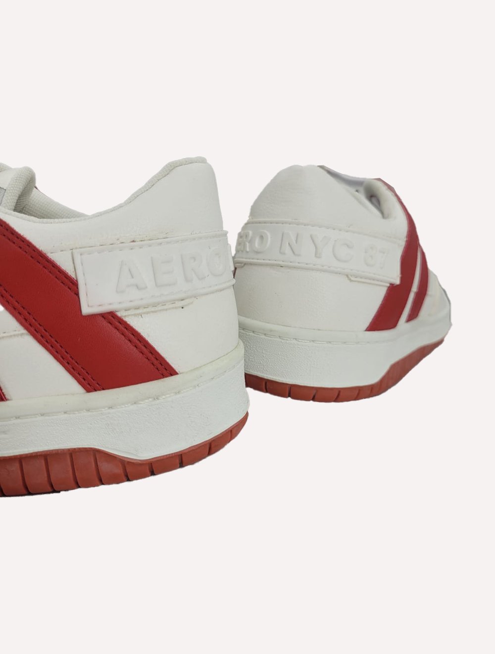 Tênis Aeropostale Masculino Casual Recortes Aero NYC 87 Vermelho/Branco