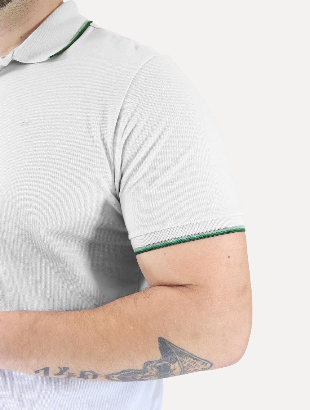 Polo Ellus Masculina Piquet Classic Easa Friso Green Cinza