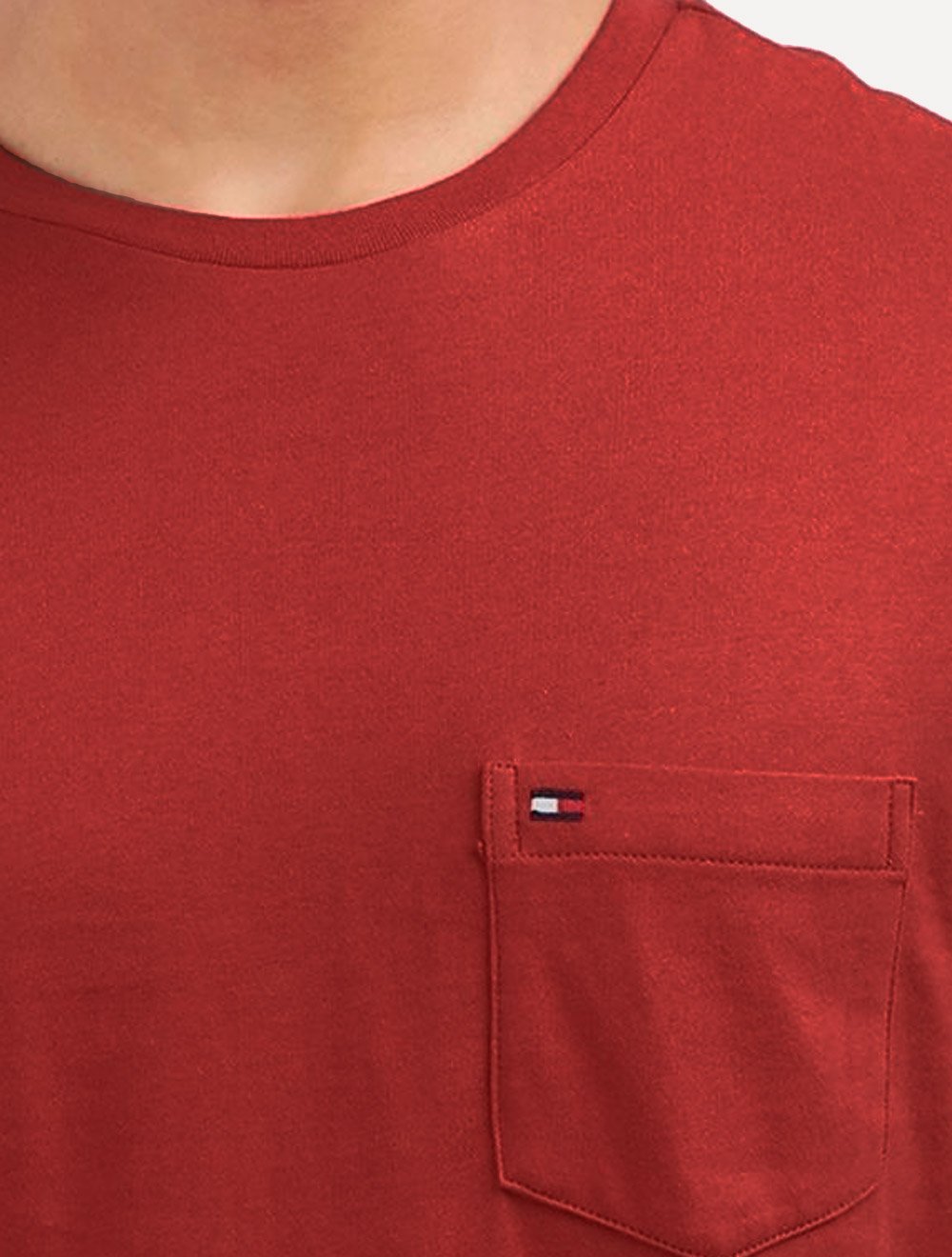 Camiseta Tommy Jeans Masculina Regular Pocket Vermelha