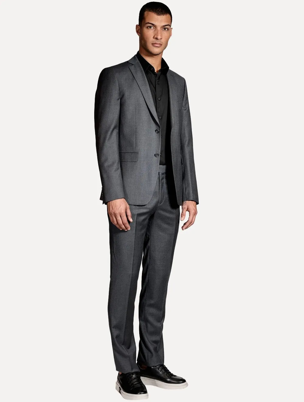 Camisa Aramis Masculina Slim Stretch Cetim Hudson Preta