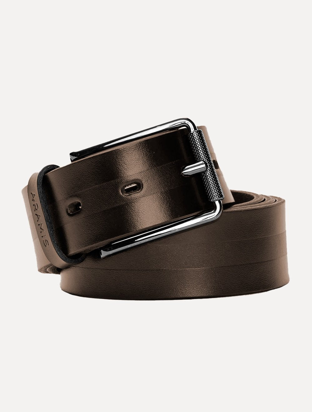 Cinto Aramis Masculino Basico Couro Pinstripe Marrom