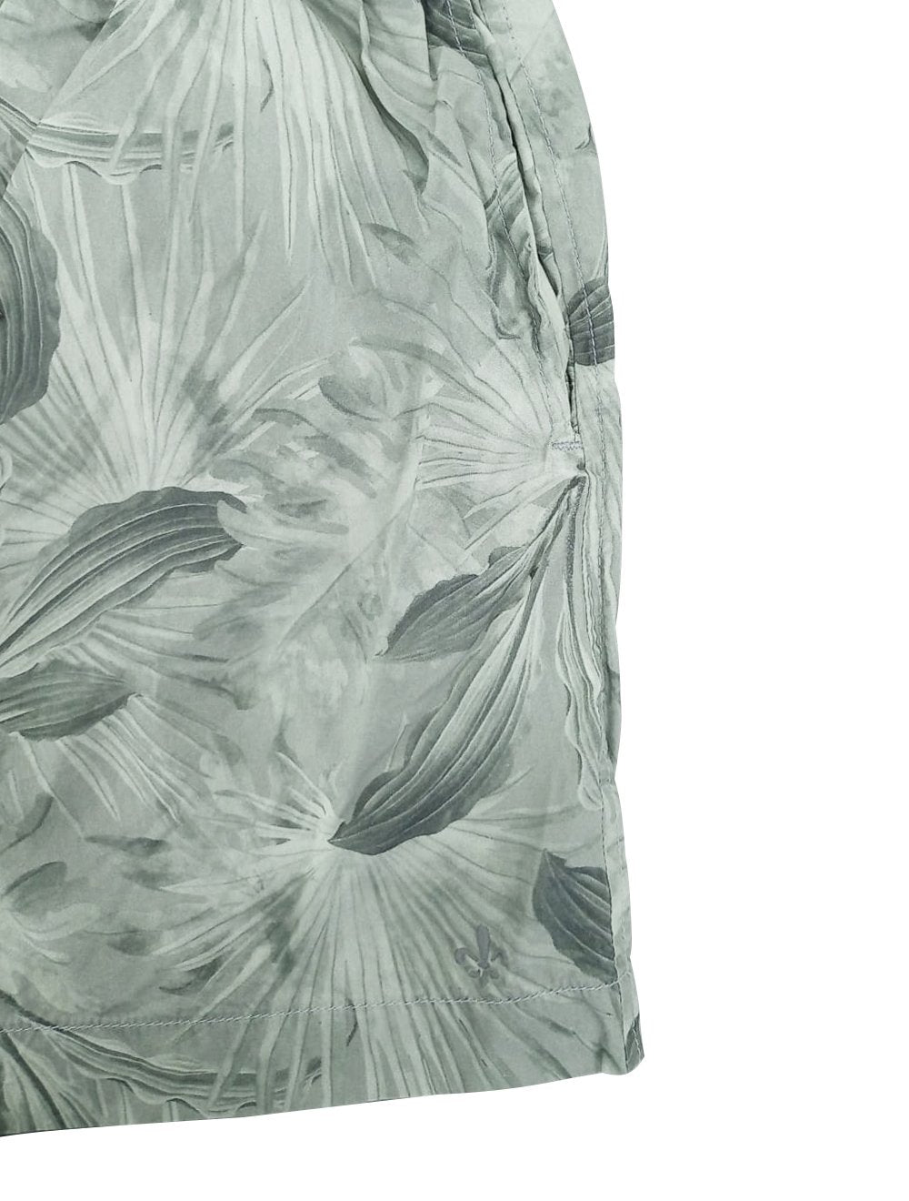 Short Dudalina Masculino D'Água Floral Cinza Claro