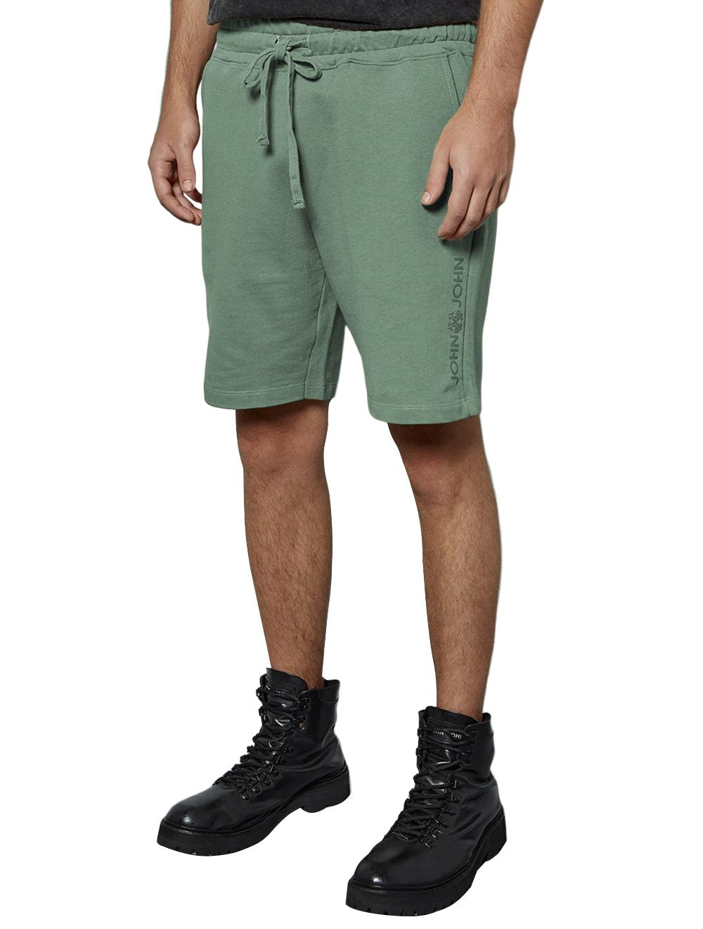 Bermuda John John Masculina Moletom New Basic Print Verde