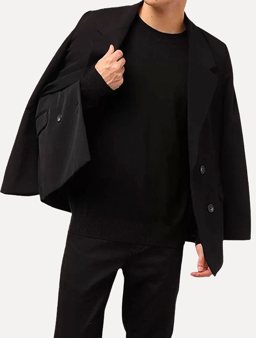 Suéter Ellus Masculino Tricot C-Neck Visco Like Basic Round Preto