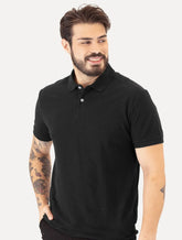 Polo Aramis Masculina Piquet Basic Mono Preta