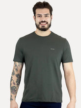 Camiseta Calvin Klein Masculina Flame New Logo Chumbo Mescla