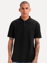 Polo Levis Masculina Basica Gola Friso Preta