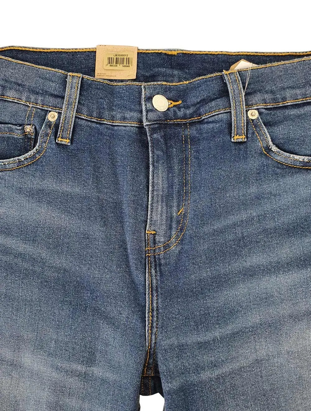 Bermuda Levis Jeans Masculina 412 Slim Shorts Stretch Azul