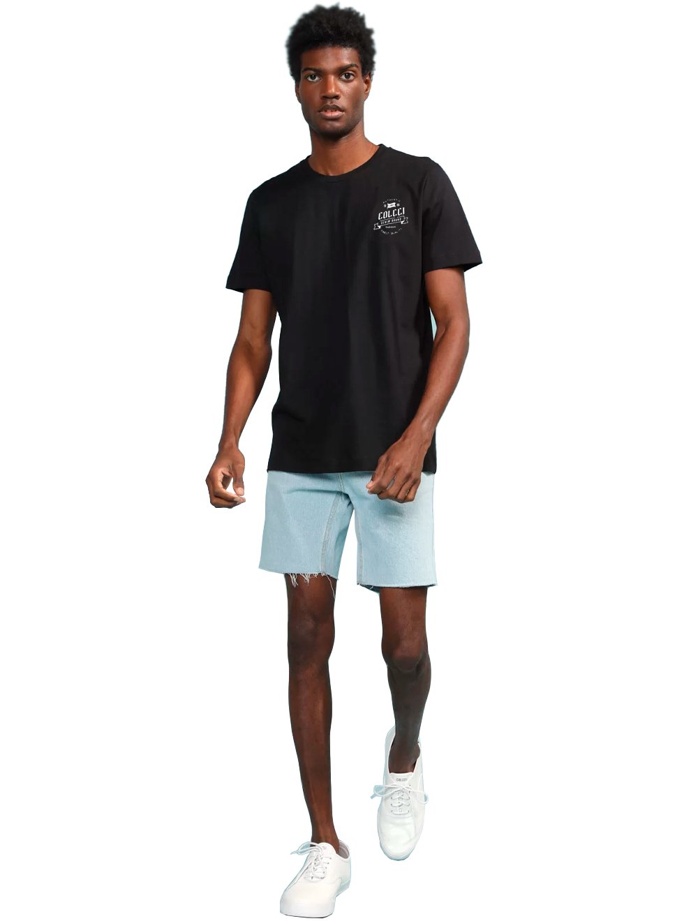 Camiseta Colcci Masculina Authentic Denim Brand Preta