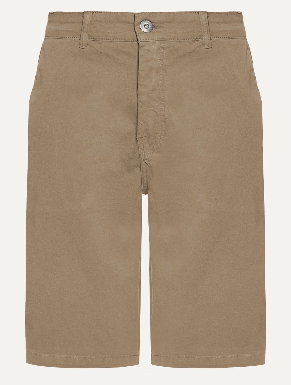Bermuda Ellus Masculina Sarja Slim Color Twill Power Cáqui