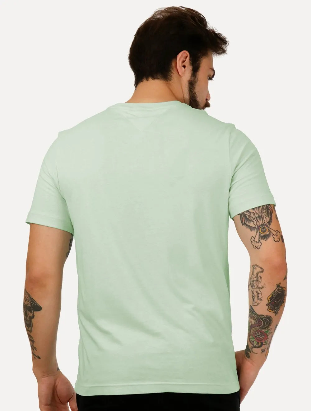 Camiseta Tommy Hilfiger Masculina Chest Insert Logo Verde Claro
