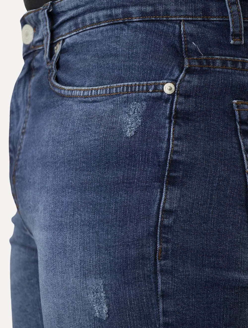 Bermuda Guess Jeans Masculina Inter Refile Azul Médio