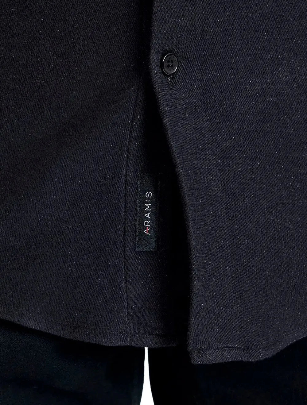 Camisa Aramis Masculina Manga Longa Slim Malha Dupla Preta