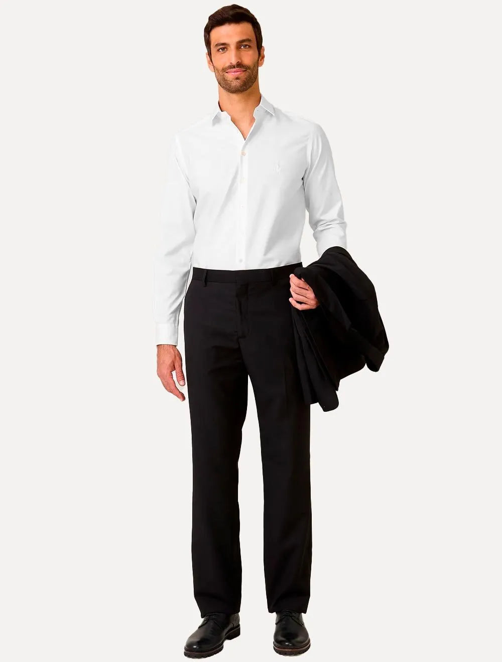 Camisa Dudalina Masculina Comfort Tricoline Lisa Branca