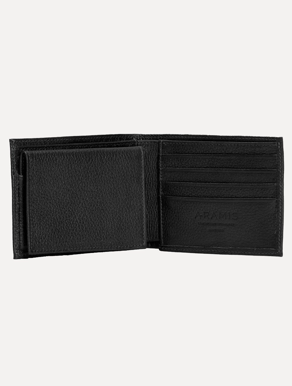 Carteira Aramis Masculina Couro Floater Horizontal Preto