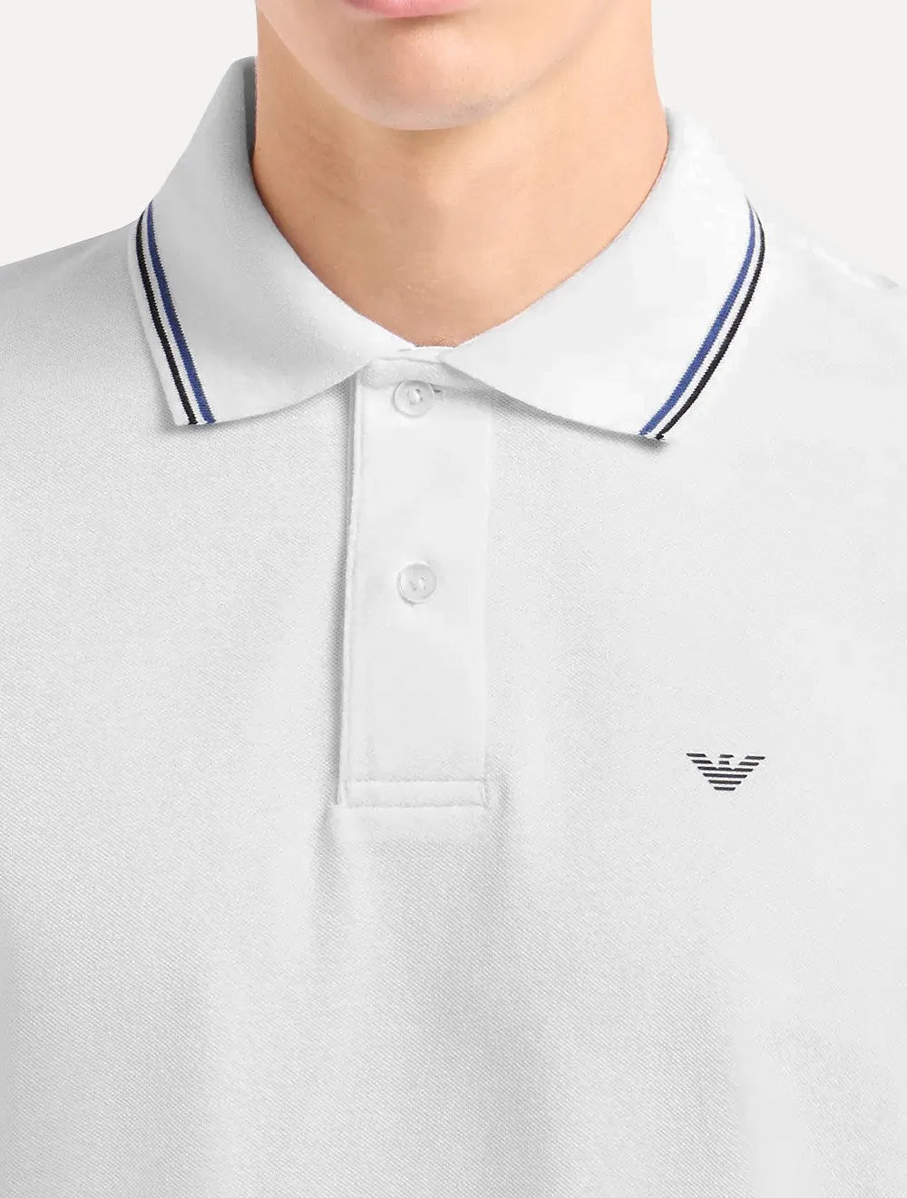 Polo Empório Armani Masculina Essential Friso Branca