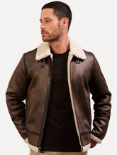 Jaqueta Calvin Klein Masculina Fake Suede Marrom