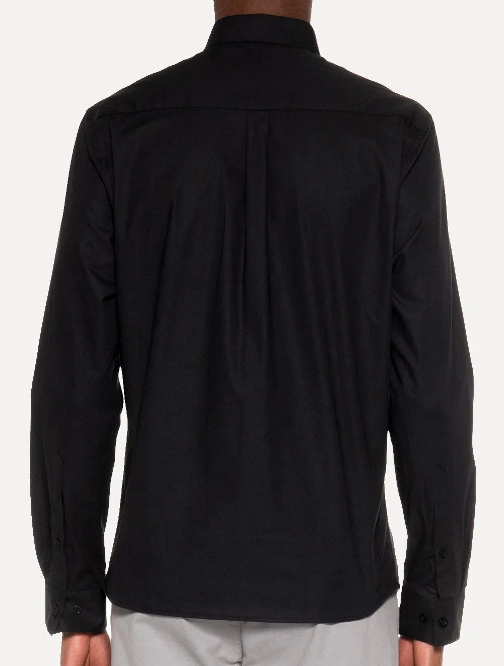 Camisa Ellus Masculina Tricoline LY Slim Italian Preta