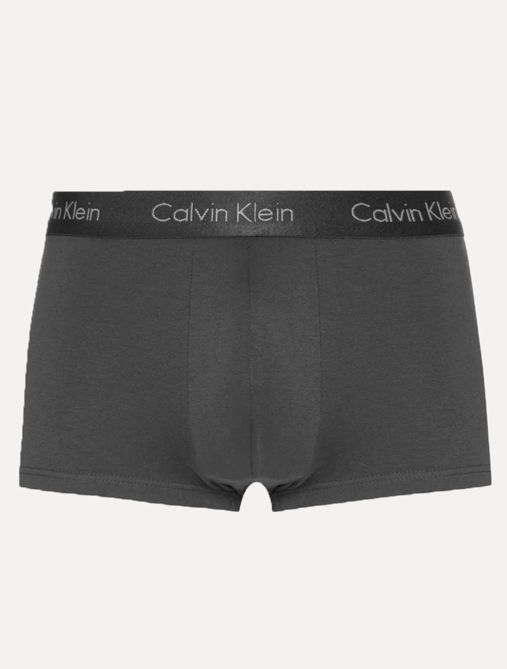 Cueca Calvin Klein Underwear Trunk Modal Logo Prata Grafite 1UN