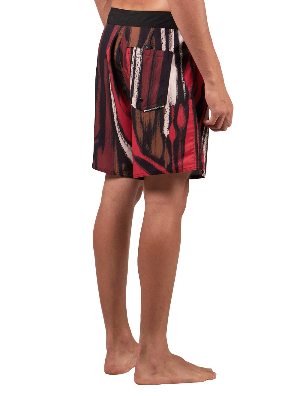 Bermuda Osklen Masculina D'Água Surf Red Smokes Preto Vermelha