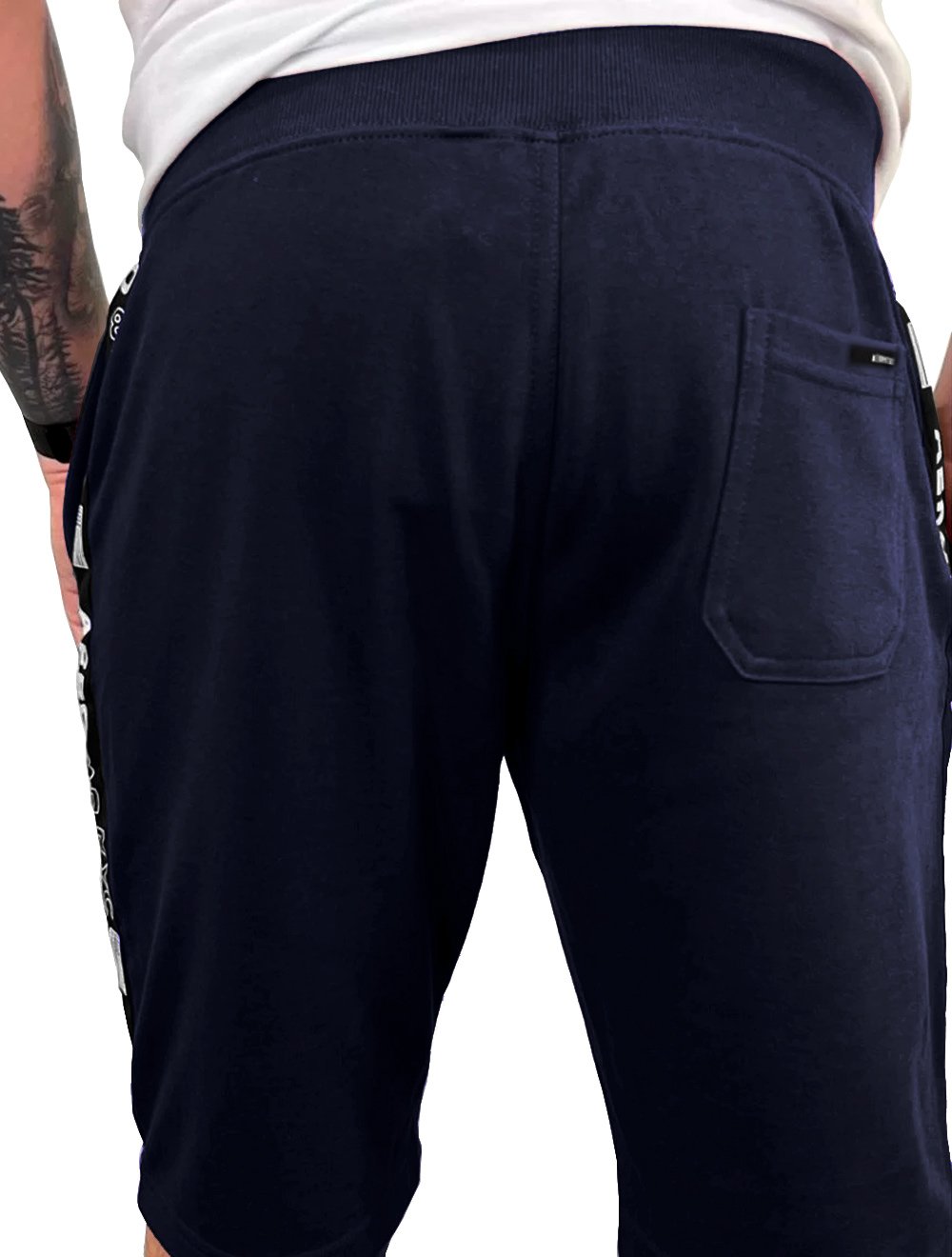 Bermuda Aeropostale Moletom Masculina A87/NYC Flag Tape Azul Marinho