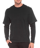 Blusa John John Masculina Moletom Double Layer Preta