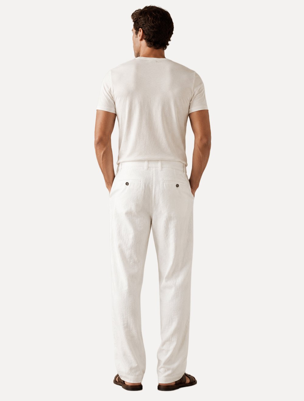 Calça Reserva Masculina Linho Casual Relax Branco