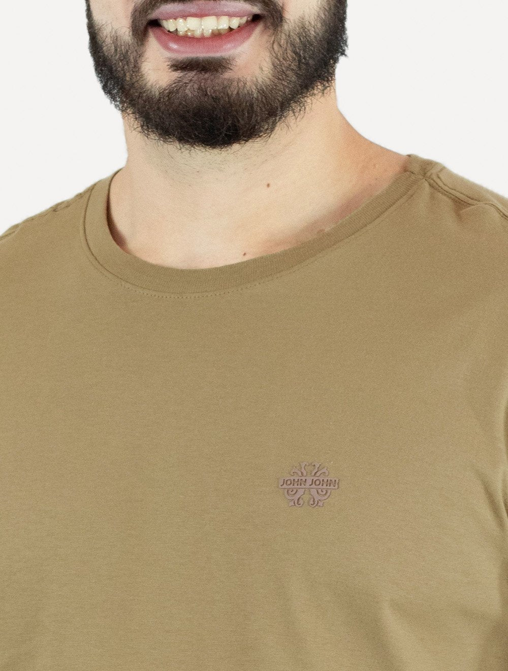 Camiseta John John Masculina Rubber Key Transfer Cáqui