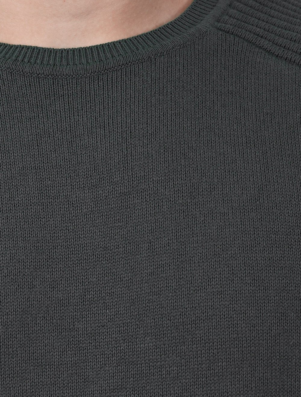 Suéter Dixen Masculino Tricot Nervura Ombro Chumbo