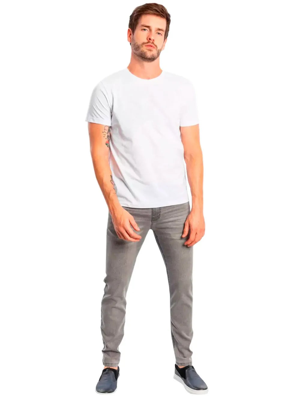 Camiseta Sergio K Masculina Back To Basics Grey Logo Branca