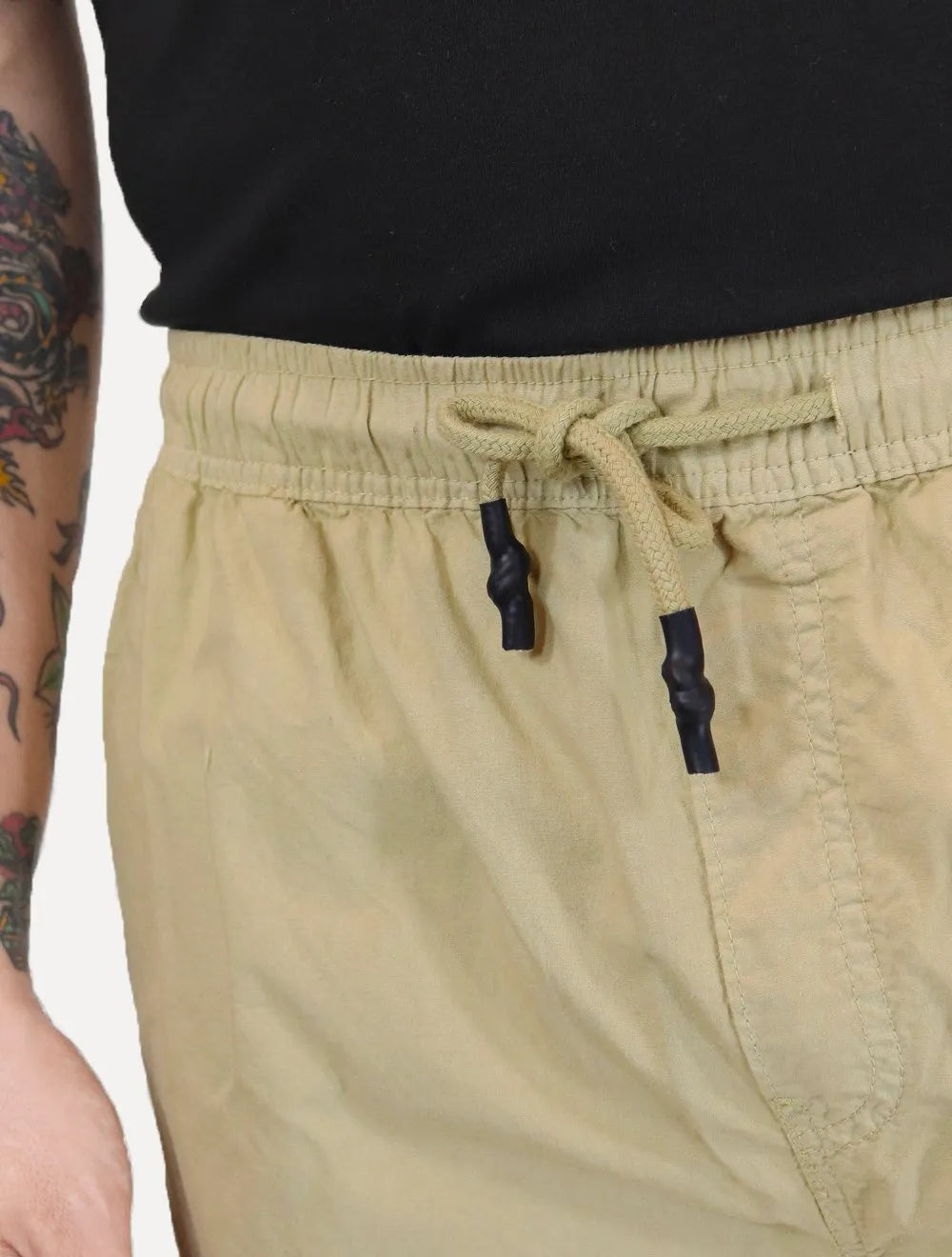 Short Calvin Klein Jeans Sarja Masculino Color Elastic Cáqui Claro