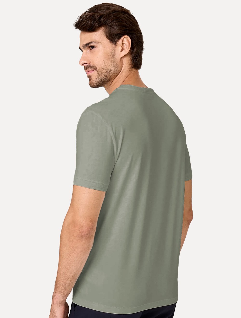 Camiseta Dudalina Masculina Cotton Flex Verde Médio