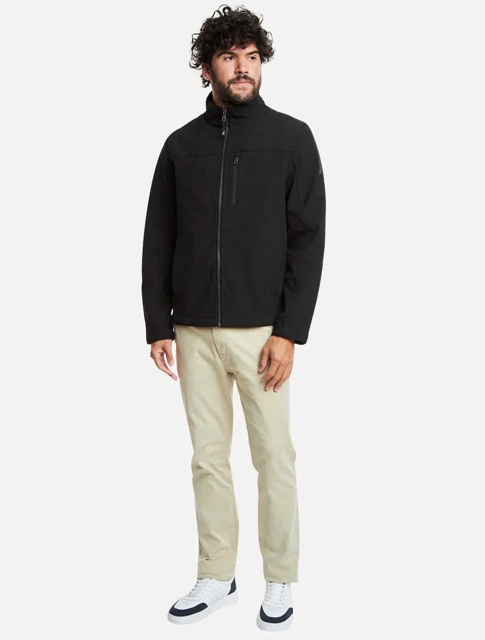 Jaqueta Nautica Masculina Rainbreaker Active Stretch Preta