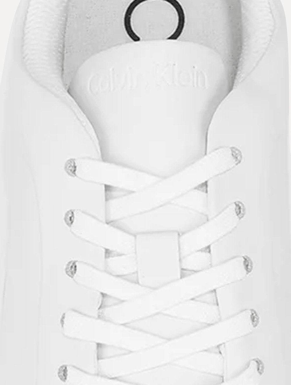 Tênis Calvin Klein Masculino Couro Casual Confort Black Logo Branco