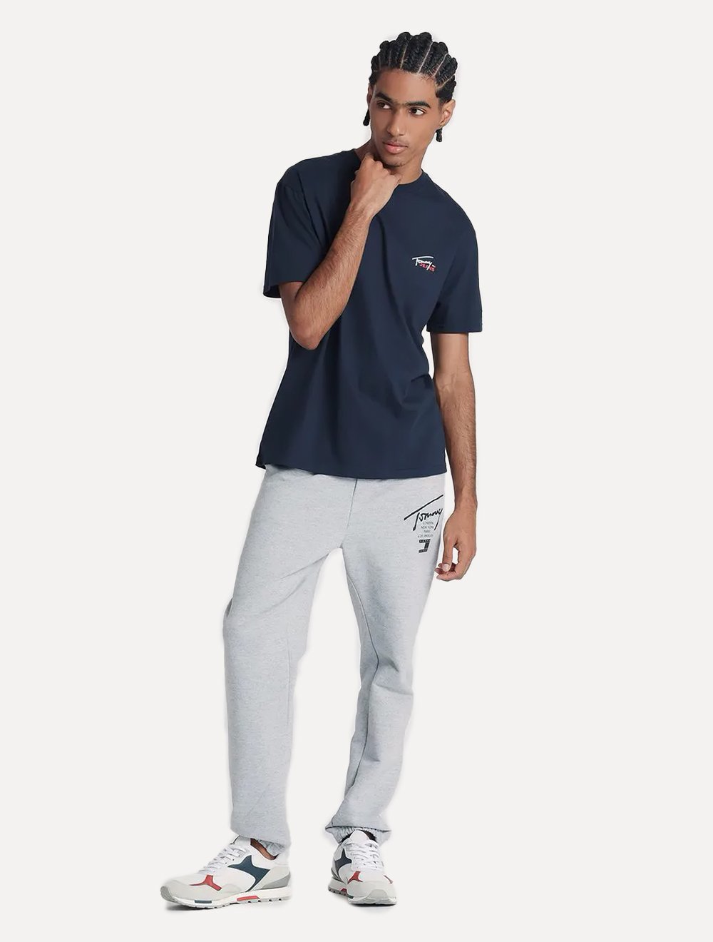 Camiseta Tommy Jeans Masculina Regular Classic Smal Flag Azul Marinho