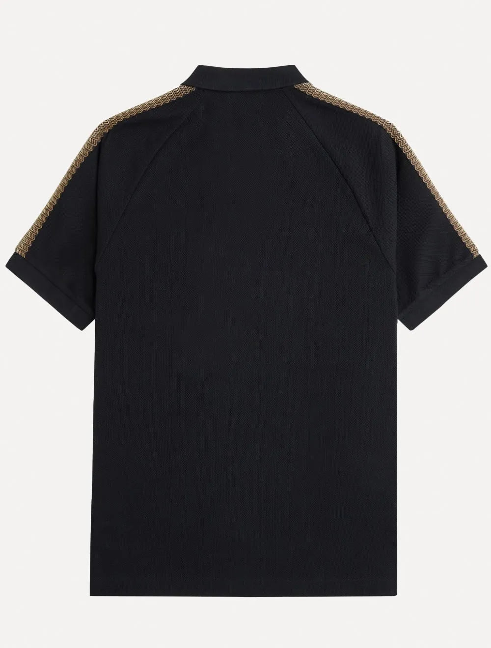 Polo Fred Perry Masculina Piquet Regular Honeycomb Taped Preta