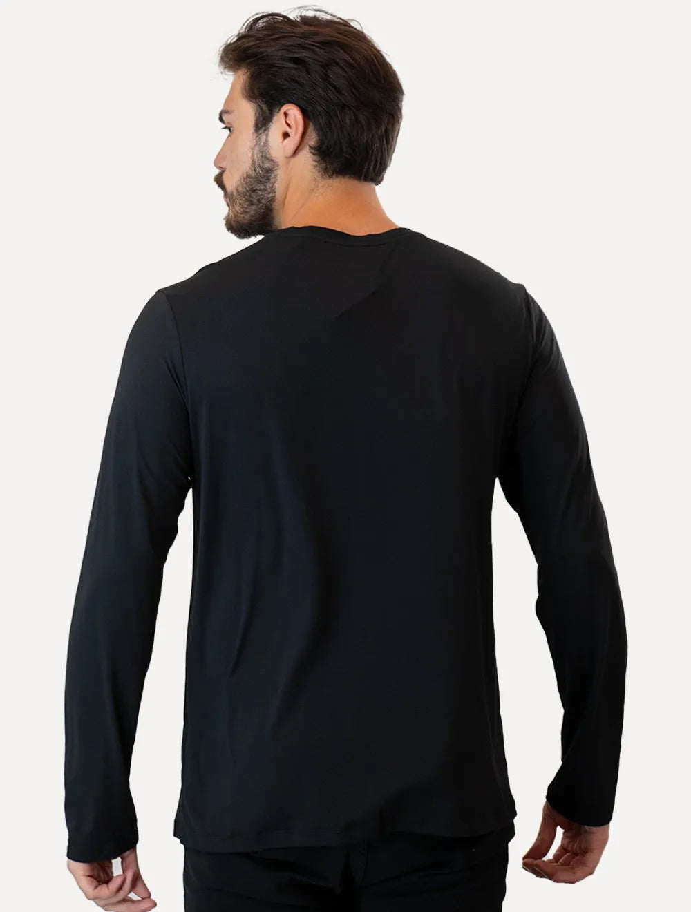 Blusa The North Face Masculina Manga Longa Crewneck Hyper Preta