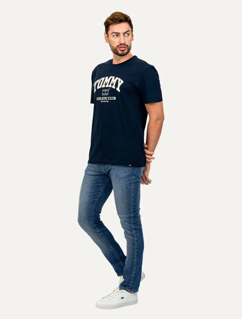 Camiseta Tommy Jeans Masculina Regular Athletic Club Azul Marinho