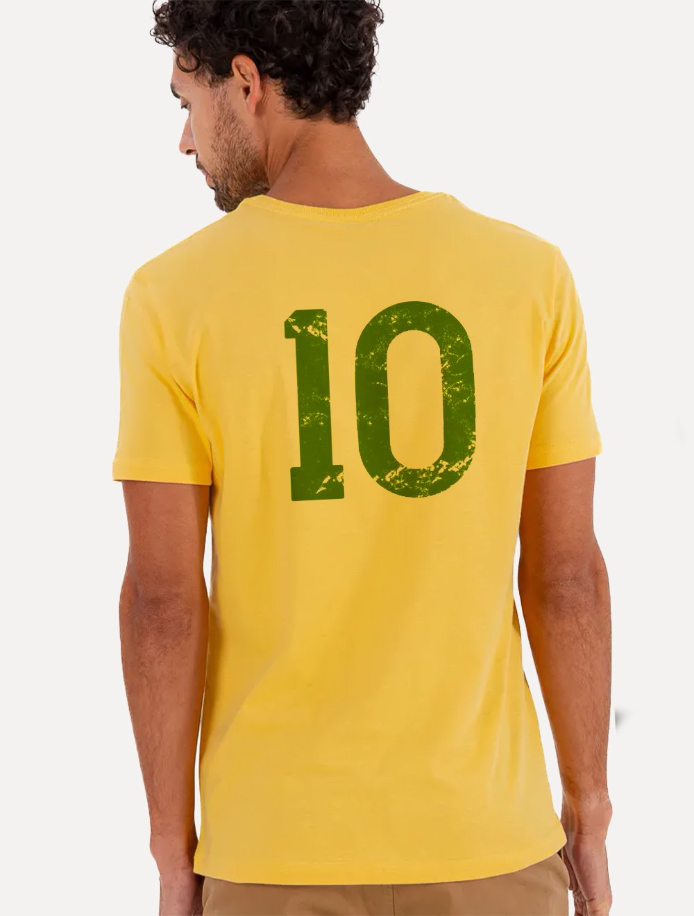 Camiseta King & Joe Masculina Slim Eterno 10 Amarela